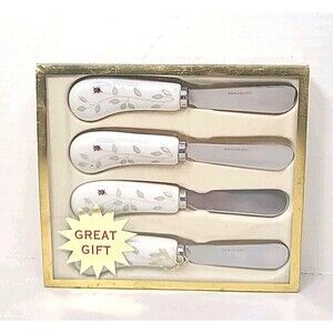 Lenox Butterfly Spreader Set Lady Bug & Honey Bee Boxed Set of 4